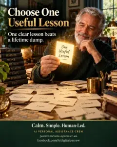 Choose One Useful Lesson Then Pick The Format