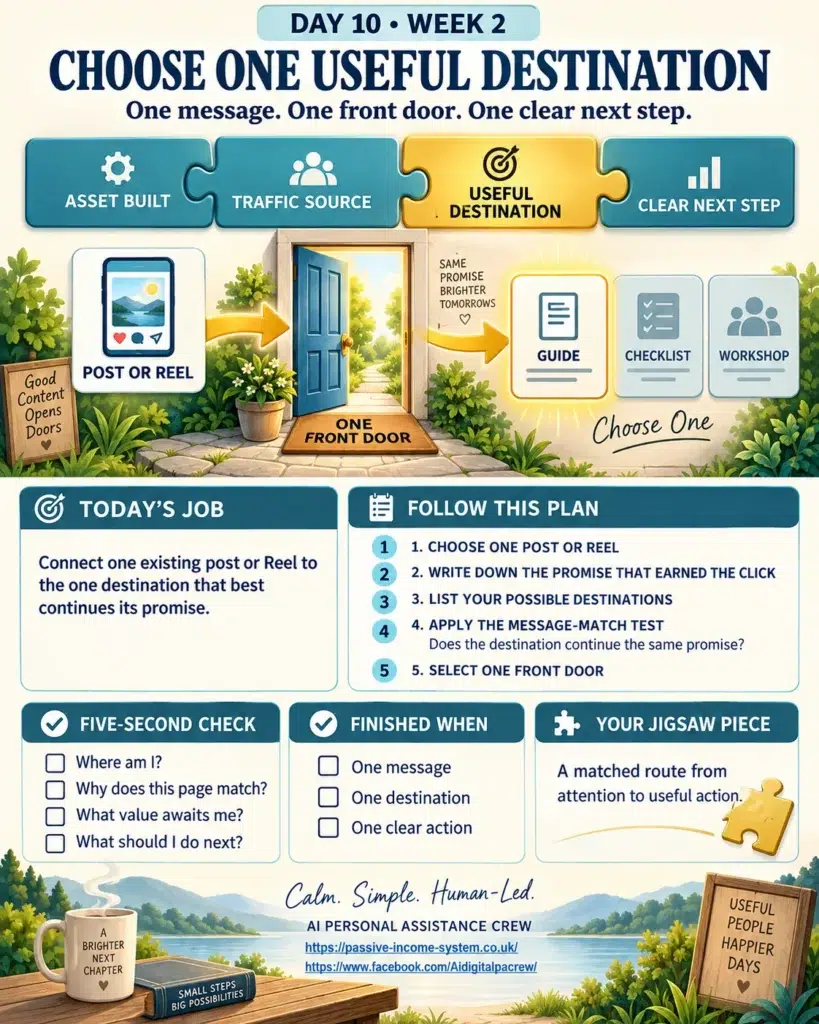 Choose One Useful Destination: 5 Proven Ways To Guide Readers