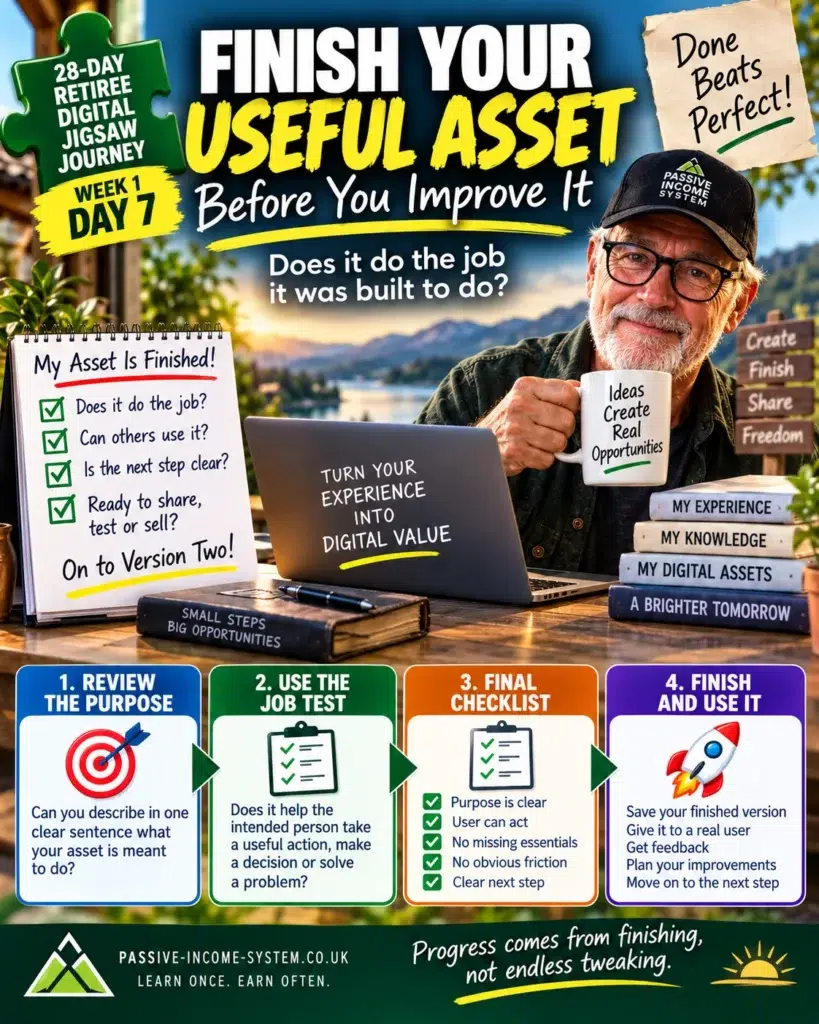 Finish Your Useful Asset Before You Improve It